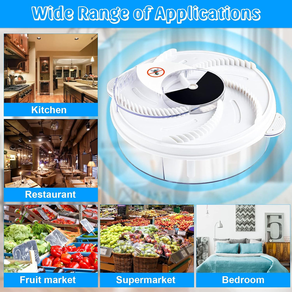 Electric Fly Trap Automatic Rotating Insect Catcher,Usb